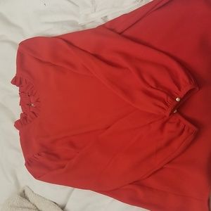 J Crew ruffle neck top